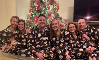 Our family in front of the tree. We had a full house and full hearts!